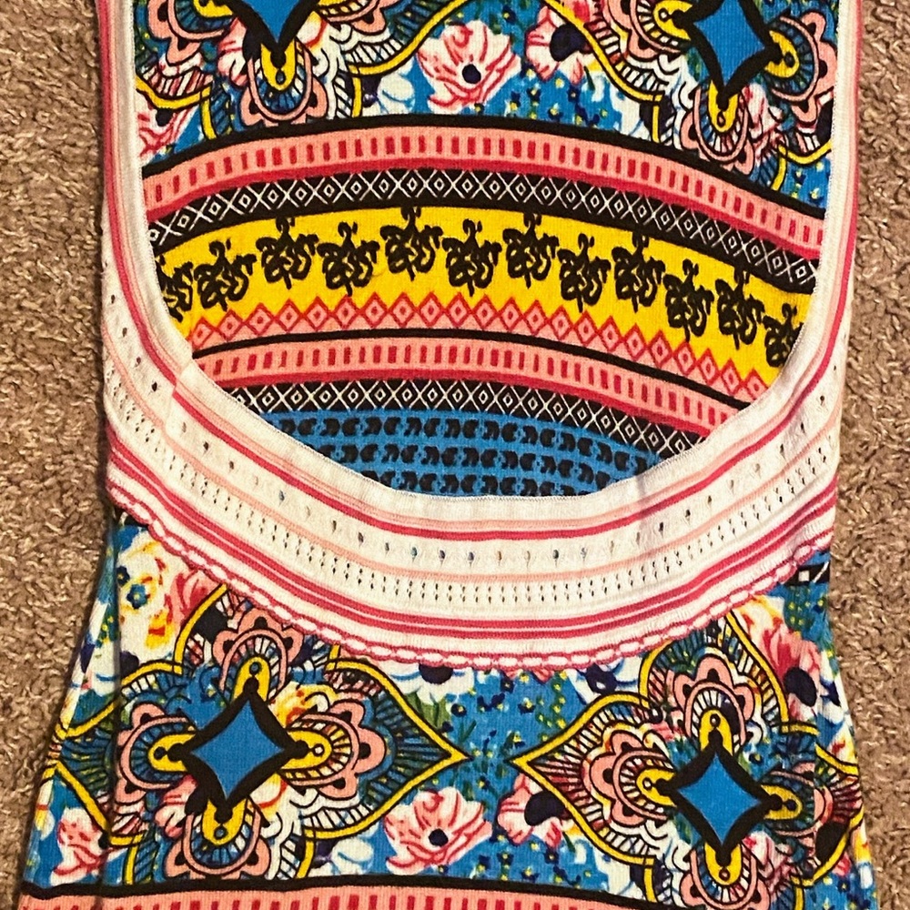 Venus Sleeveless Sweater Dress XS Floral Bodycon Can fit a small lots of stretch - Picture 10 of 10
